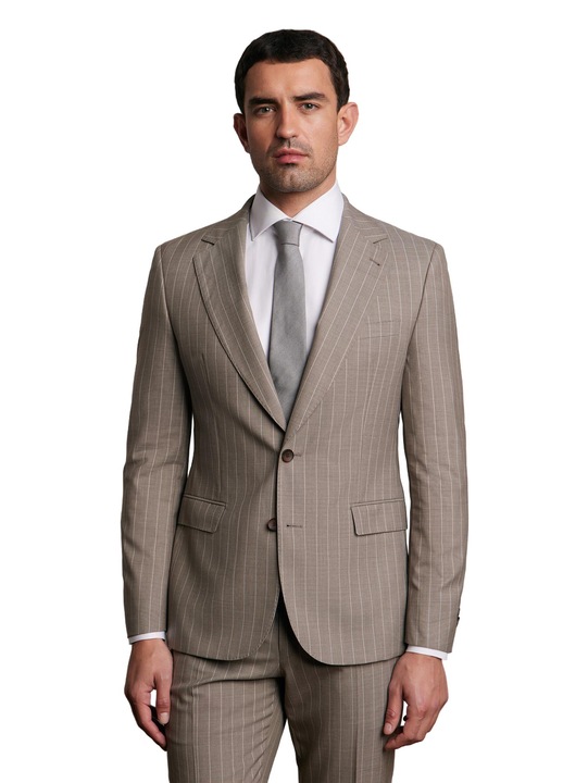 Sacou barbati bytom, bej, material lana
