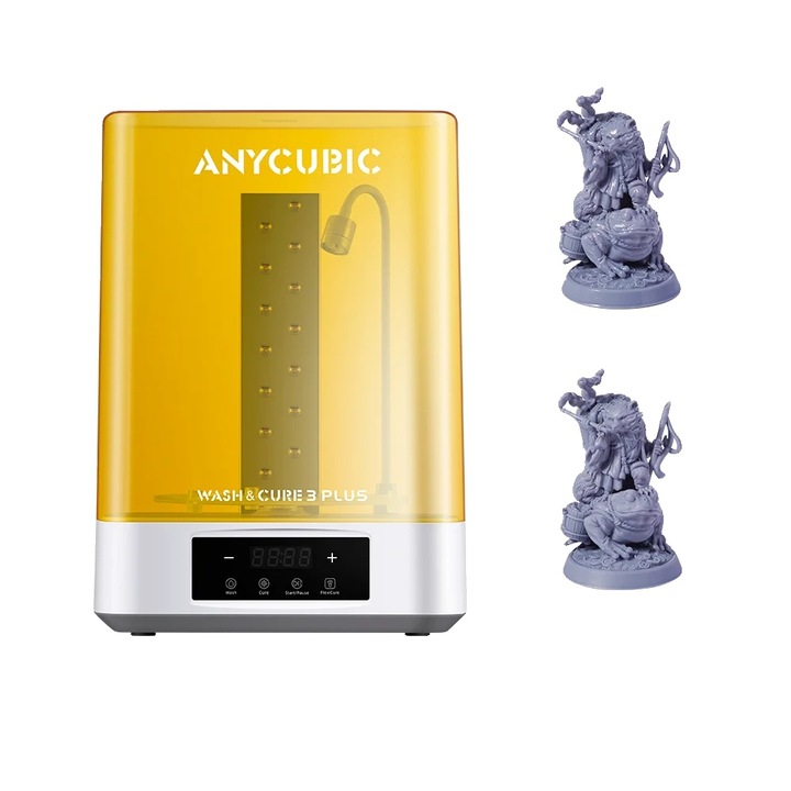 3D Wash-Cure 3 Plus mosó- és érlelőgép, kétrétegű kialakítás, méretek 228x128x260 mm, űrtartalom 8,4 liter