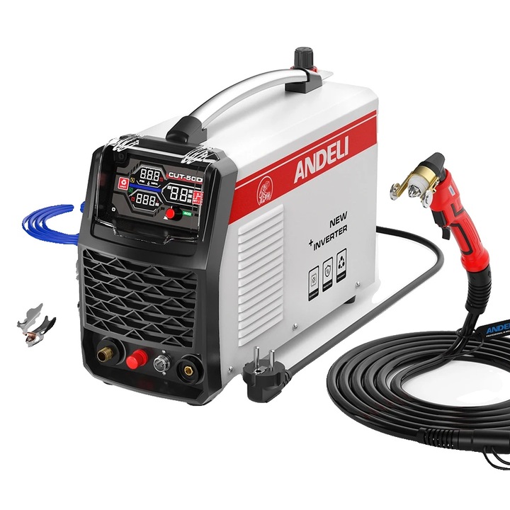 Masina de taiat plasma CUT-50D LED, 50A, tehnologie arc de inalta frecventa, 16mm, design compact