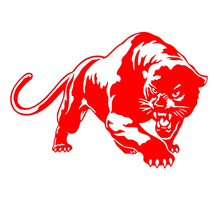 Sticker Leopard, rosu, 30cm