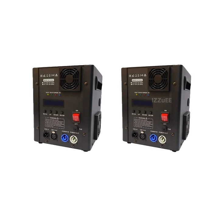 Masina de efecte speciale, 2 unitati, 600W, inaltime spray 3-6m, control DMX, aluminiu