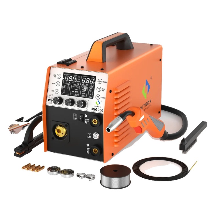 Aparat de sudura MIG250, 250A, display digital, 16.5x10.2x7.28in, 8.1kg