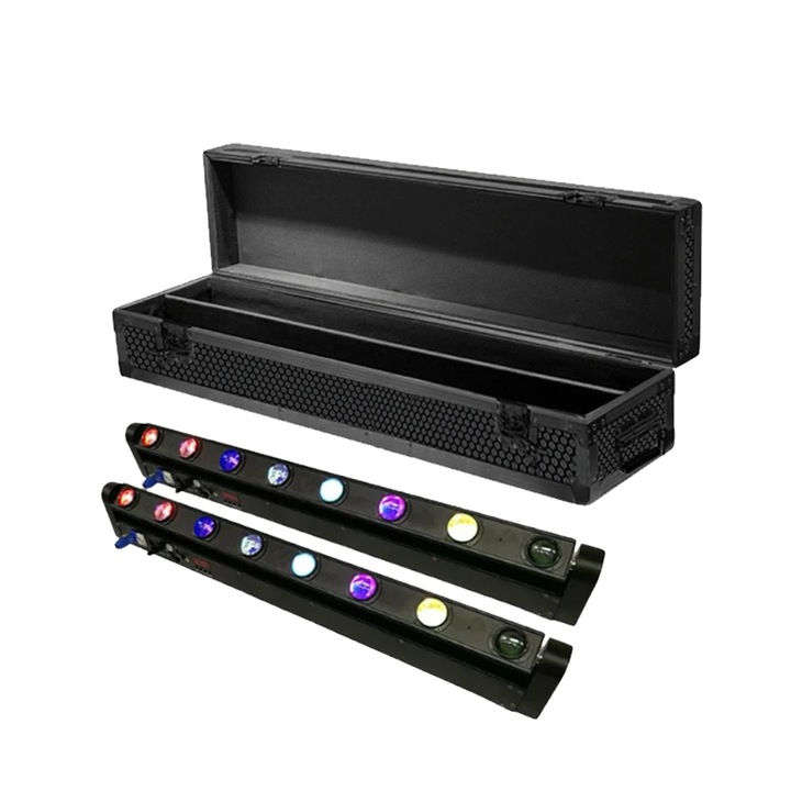 Lumini scena Shehds, efecte de culoare RGBW, design portabil, set de 2 bucati, 42.13x5.12x3.15 in