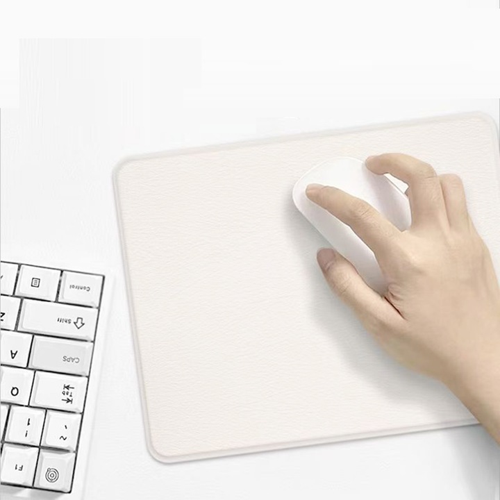 Egérpad Kriture, 10.2x8.3inch, csúszásgátló gumitalp, vízálló Fehér