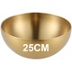 Bol mare din inox ，ComResi, stil coreean, 25 cm, pentru salate, paste, supe, orez, fructe，Aur