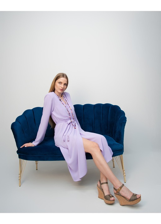 Дамска рокля, размер S, цвят лилав