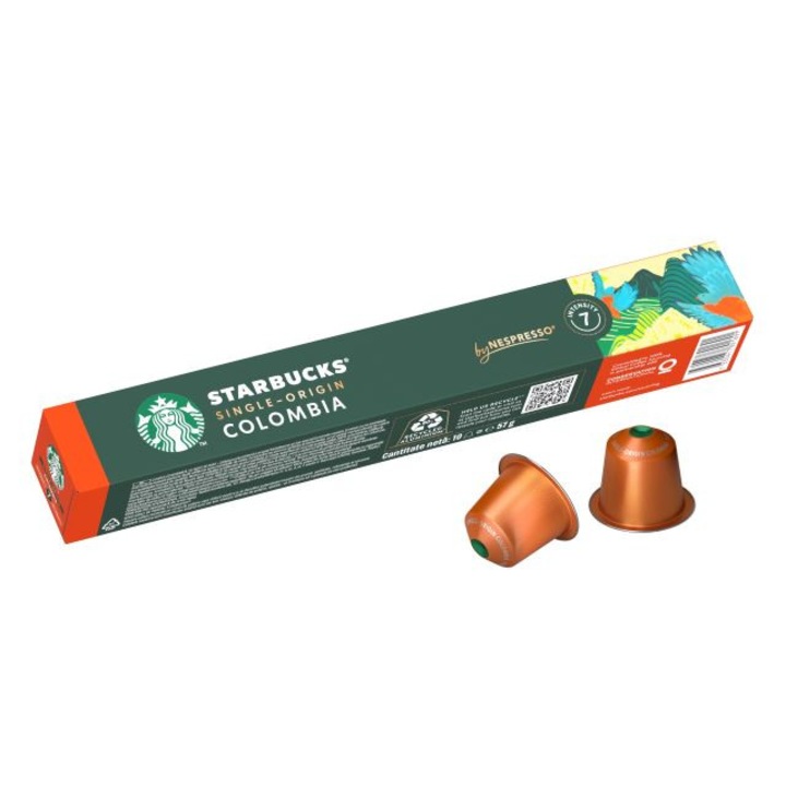 Кафе капсули, STARBUCKS by Nespresso, Single-Origin Colombia, 10 бр