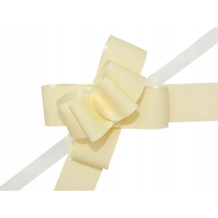 Set 25 panglici 3 cm, PartyPro, crem, 17x17 cm