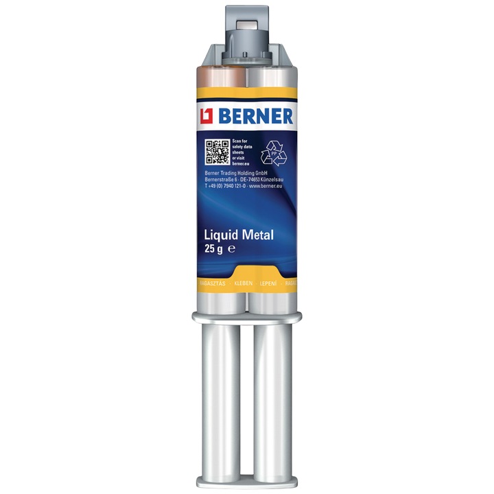 BERNER Fém folyékony ragasztó 341564, 25 ml