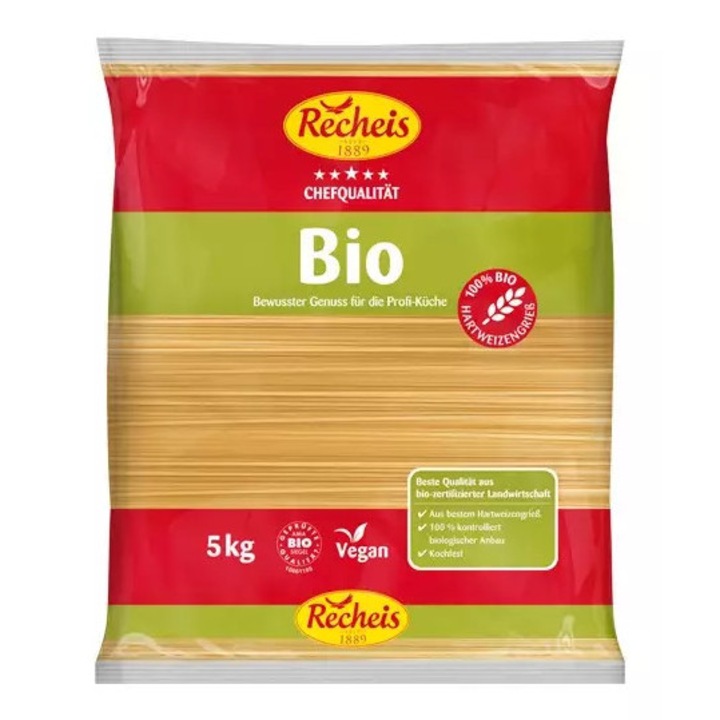Spaghetti bio din grau dur, 5kg Recheis