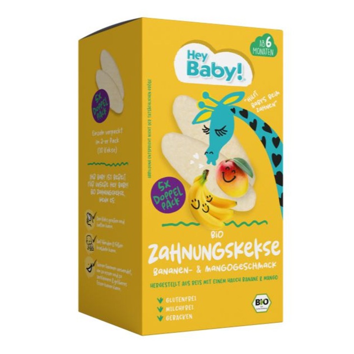 ECO Biscuiti pentru copii pentru dentitie, cu banane, 21g GE