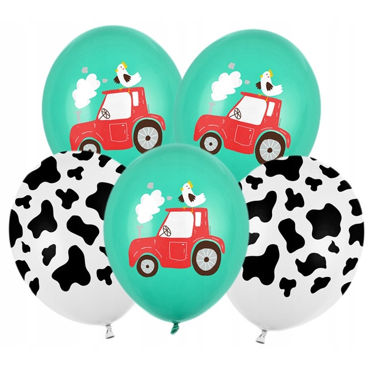 Baloane Party deco, mix ferma, 30 cm, set 5 bucati