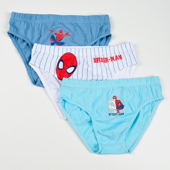 Детско бельо Spiderman City Swinger, слипове 3 броя/опаковка, Многоцветен