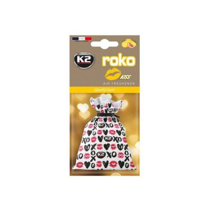 Kiss K2 ROKO V824K autós légfrissítő, tasakos, grapefruit illatú, 25 gramm
