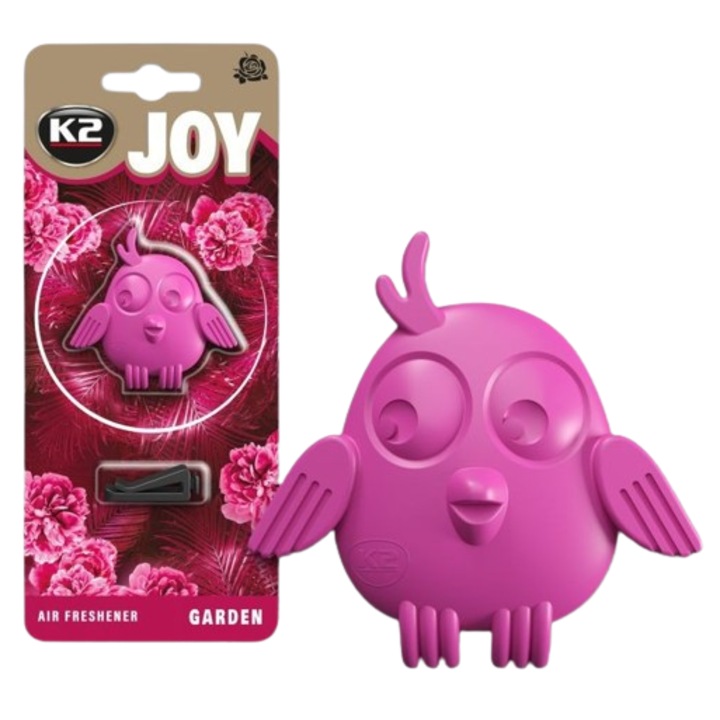 JOY GARDEN autóillatosító, szellőzőnyílásra rögzíthető, rózsaszín, friss illat