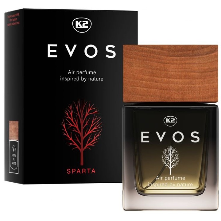 Odorizant auto K2 EVOS SPARTA V051, premium apa de parfum, 50 ml, aroma natura