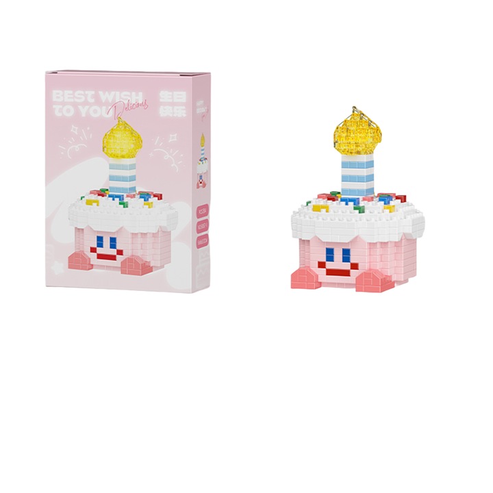 Mini blocuri de constructie384bucati Lumina tort de ziua de nastere