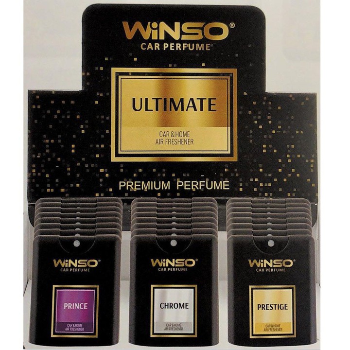 Légfrissítő Ultimate Slim Spray 18 ml Mix Display (24 db papír displayben)