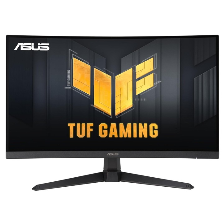 ASUS TUF Gaming 27" VG27VQM1B-J gamer monitor, Full HD 1920x1080, HDMI, DisplayPort, hangszórók, Ívelt képernyő, 280 Hz, 1 ms, fekete