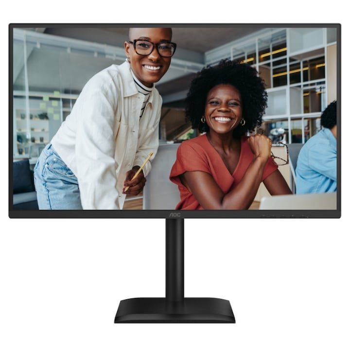 AOC 27" Q27E4U IPS LED monitor, QHD 2560 x 1440, HDMI, DisplayPort, Pivot, 120 Hz, 4 ms, fekete