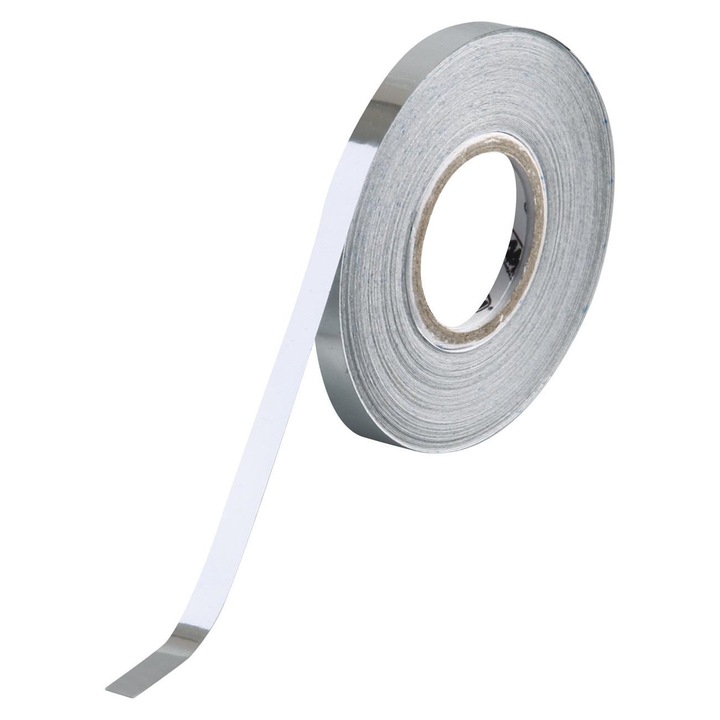 Banda decorativa autoadeziva cromata LAMPA Mania-Chrome LAM07694, 5 mm latime, 10 metri lungime