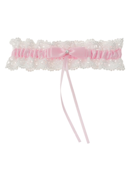 Portjartiera de mireasa din dantela, RDWESZOD, roz, dimensiune unica