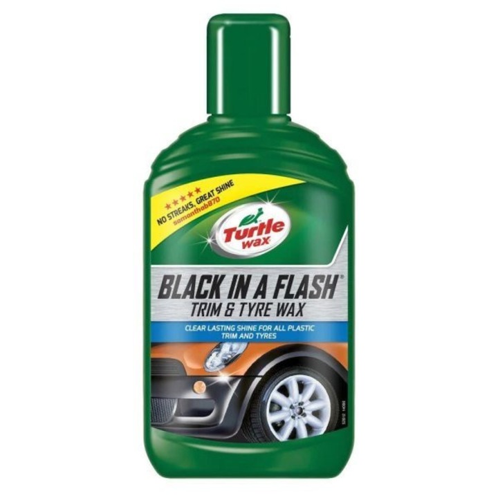 TURTLE WAX Fekete, villámgyorsan fényes felni- és gumiabroncsápoló, 300 ml