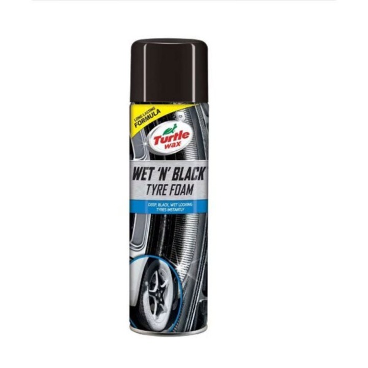 Spray TURTLE WAX Wet'n'Black Tyre Foam spuma luciu anvelope 500 ml