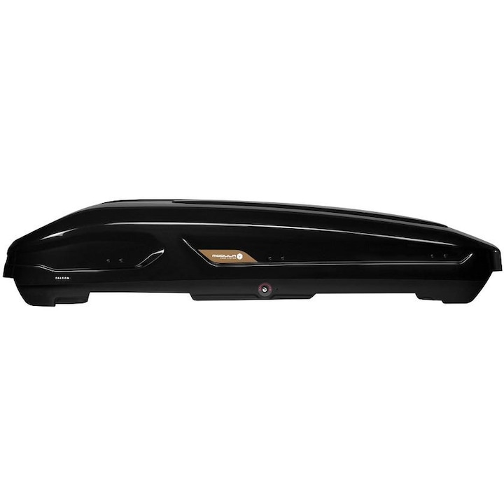 Cutie Portbagaj Auto MODULA Falcon MBF0405 - Volum 470L, Dimensiuni 185x90x40 cm, Negru Lucios, Greutate Maxima 75 kg