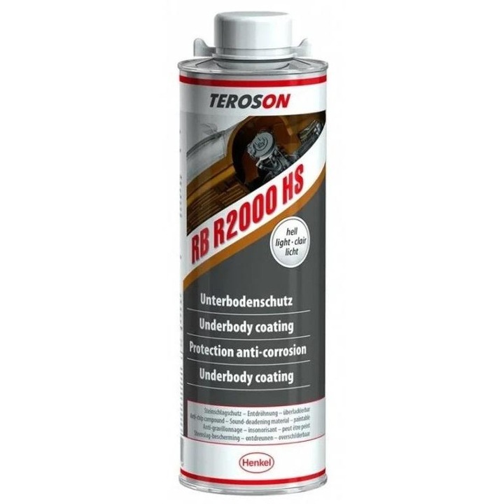 Spray antifon alb texturat supravopsibil TEROSON RB R2000 HS, 1000 ml, pe baza de cauciuc si rasina