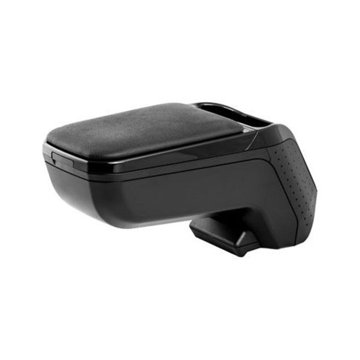 Cotiera auto rabatabila RATI Armster 2 V01204RA, capac din piele ecologica, negru, fara buzunar, compatibila cu Volkswagen Golf VII, 2012-2019