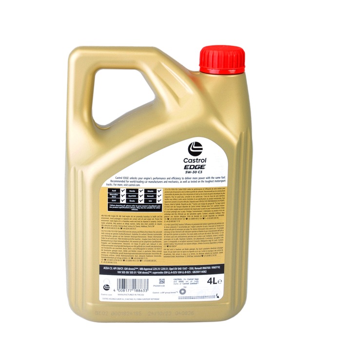 Ulei motor Castrol Edge 5W30 C3 4L pentru MB, Renault, VW
