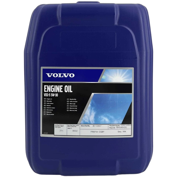 Ulei VOLVO VDS-5 5W30 85153937, volum 20 litri, sintetic