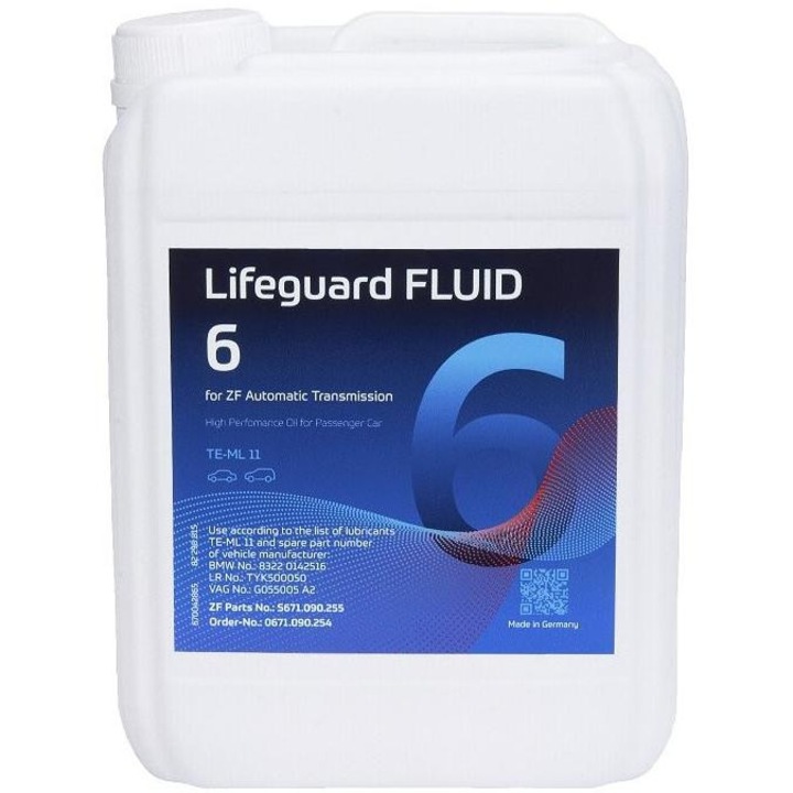 ZF LifeGuard Fluid 6 automata sebességváltó olaj, 20 literes űrtartalom