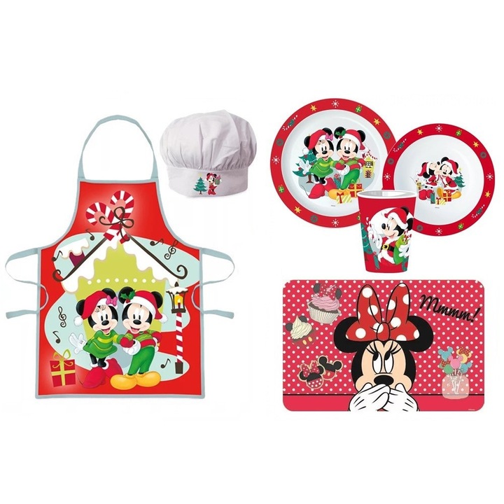 Disney Minnie Sweets kötény és étkészlet csomag