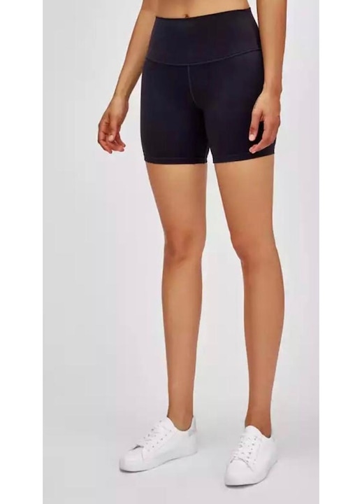 Къси клинове, Дамски, Слимфит, Гланцова текстура, Памук/Ликра, Черен, Черен