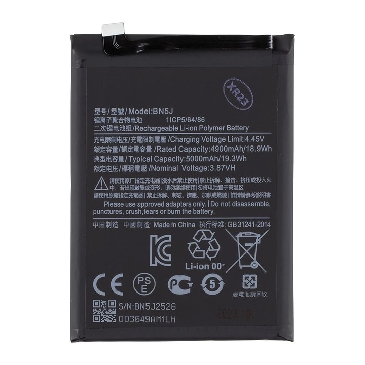 BN5J Xiaomi kompatibilis akkumulátor 5000mAh