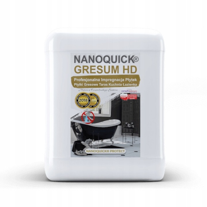 Impregnat profesional pentru gresie NANOQUICK Gresum HD 1L, hidrofoob, rezistent la UV