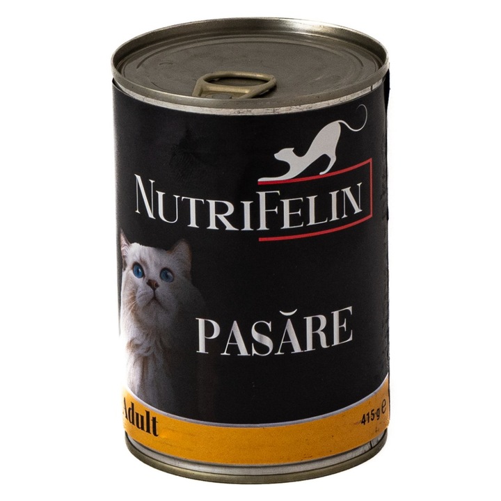 Hrana umeda completa pentru pisici adulte cu pasare Nutrifelin 415g