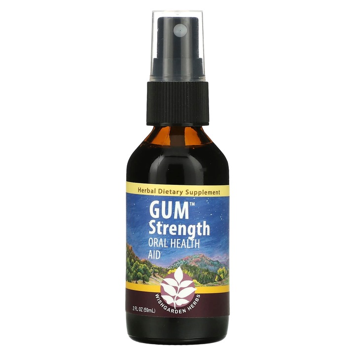 Supliment alimentar, WishGarden Herbs, Gum Strength, 59 ml, suport pentru sanatatea gingiilor
