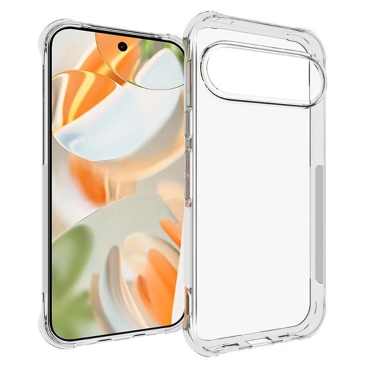 Gigapack szilikon mobiltelefon tok, ütésállóság, légpárnás sarok, átlátszó, kompatibilis: Pixel 10 / Pixel 10 Pro