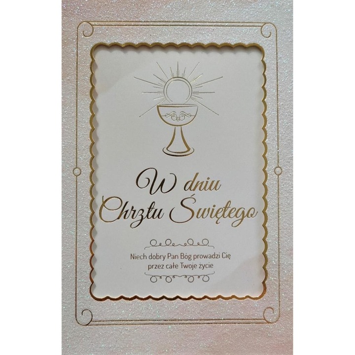 Karnet Chrzest 6K - 011, Yeku, 2 oldal, 144x223mm, brokáttal, borítóval