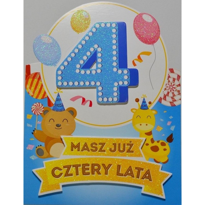 Felicitare Urodziny 4, Yeku, 136x189mm, foliat