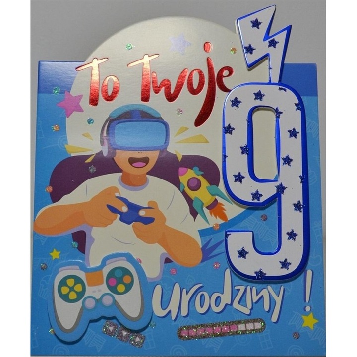 Felicitare Karnet Urodziny 9, yeku