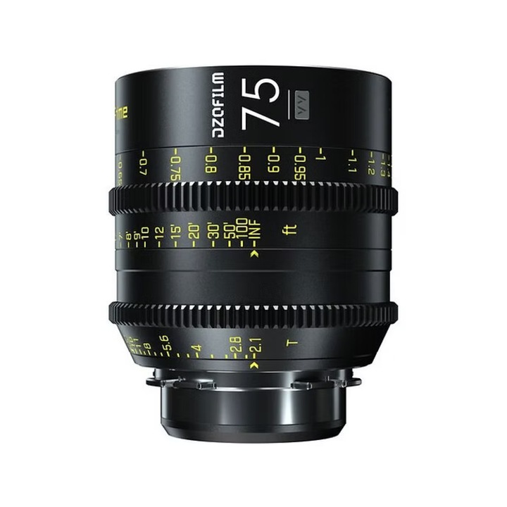 DZOFilm VESPID 75mm T2.1 objektív, PL-foglalat, T2.1 rekesz, 80mm elülső átmérő, full-frame szenzor kompatibilitás