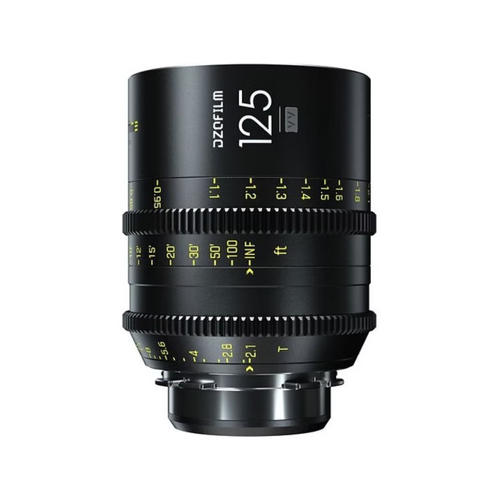 DZOFilm VESPID 125mm T2.1 PL objektív, T2.1 rekesz, PL foglalat, 80mm elülső átmérő, 270° fókusz elforgatás