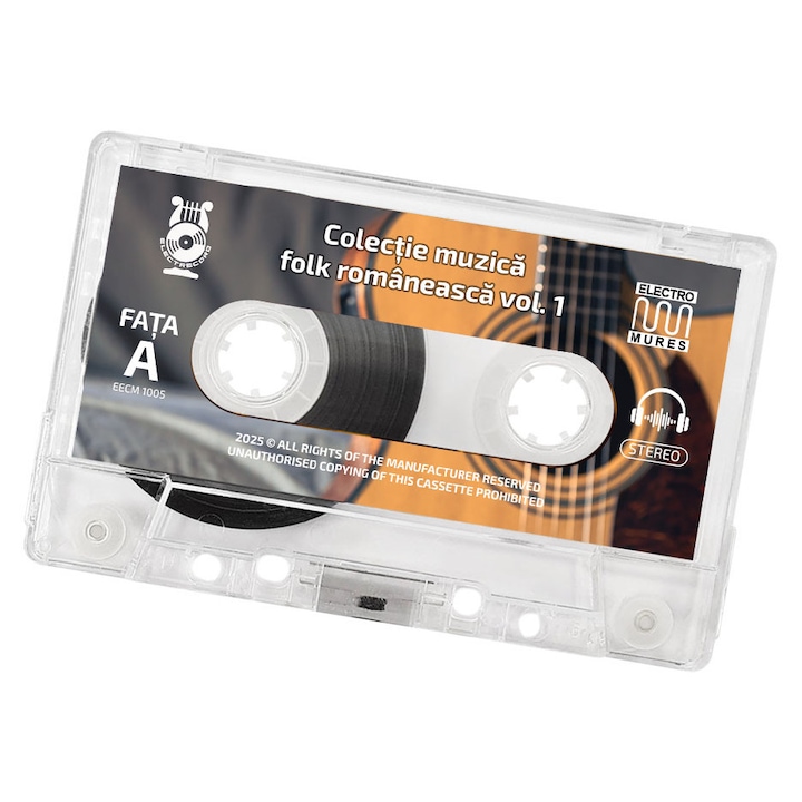 Caseta audio Colectie muzica folk romaneasca vol.1 produsa de Electromures si Electrecord EECM 1005