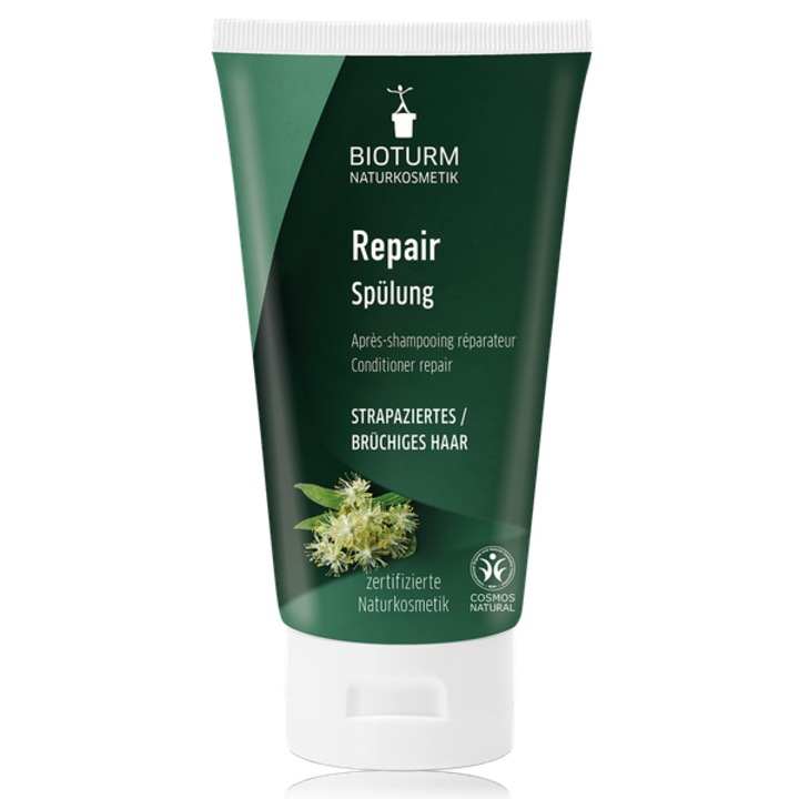 BIOTURM hajbalzsam, bio hárs, bio zab, 150 ml, sérült és száraz hajra