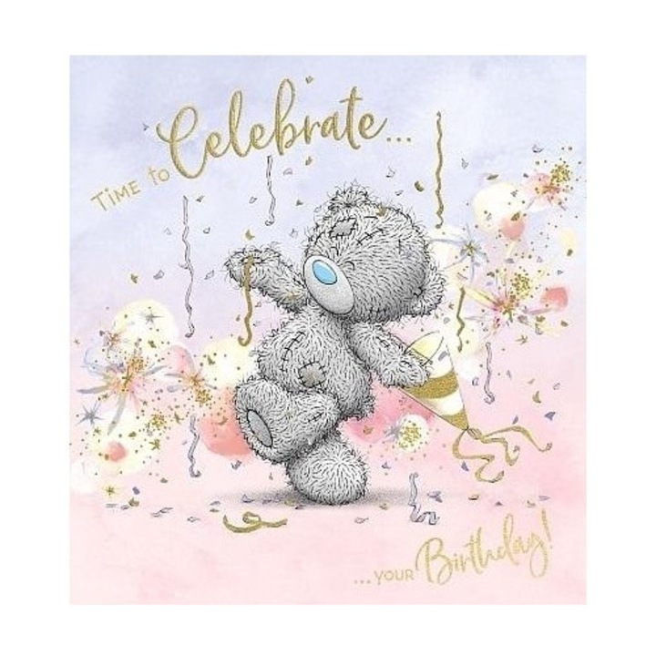 Felicitare de ziua de nastere, Carte Blanche, Time to celebrate your birthday, 152x127mm