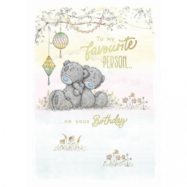 Carton de felicitare Favourite person, Carte Blanche Greetings Ltd., 177x127mm, cu folie, pentru toate ocaziile